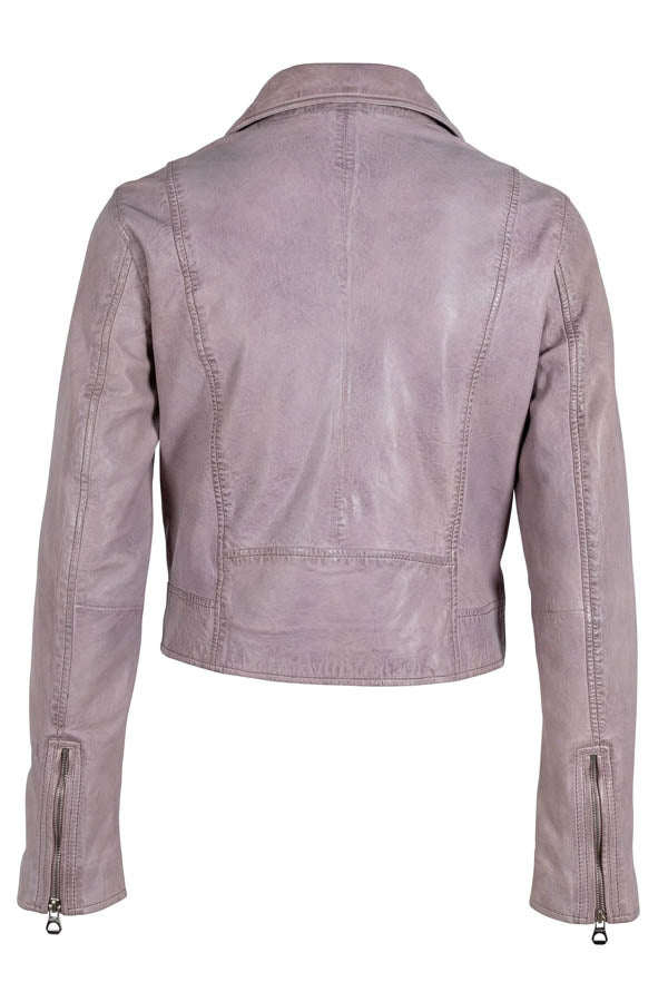 Mauritius Mauritius - Julene RF  Woman's Leather Jacket - Lavender available at The Good Life Boutique