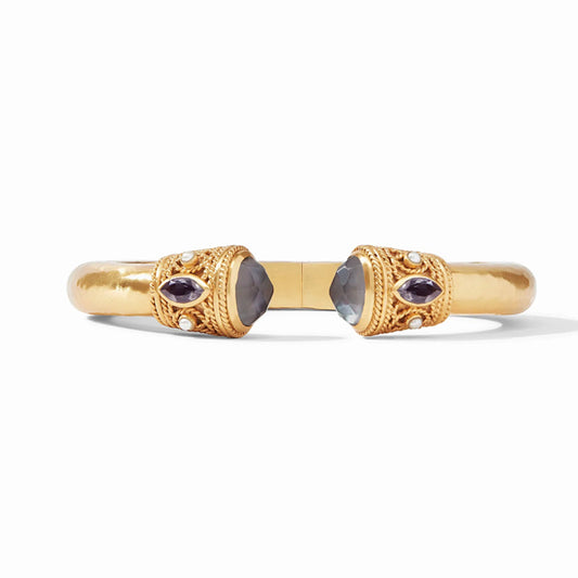 Julie Vos Julie Vos - Monaco Demi Cuff Gold Iridescent Charcoal Blue available at The Good Life Boutique