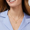 Julie Vos Julie Vos - Odette Pave Solitaire Necklace Gold Cubic Zirconia available at The Good Life Boutique