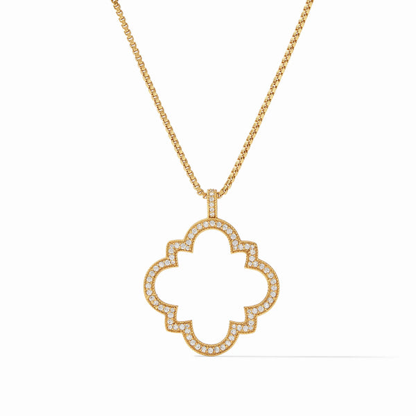 Julie Vos Julie Vos - Odette Pendant Gold Cubic Zirconia available at The Good Life Boutique