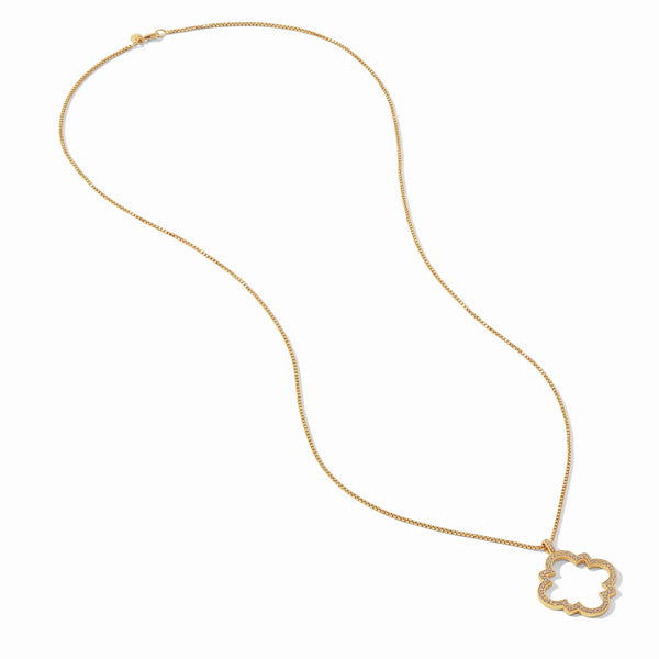 Julie Vos Julie Vos - Odette Pendant Gold Cubic Zirconia available at The Good Life Boutique