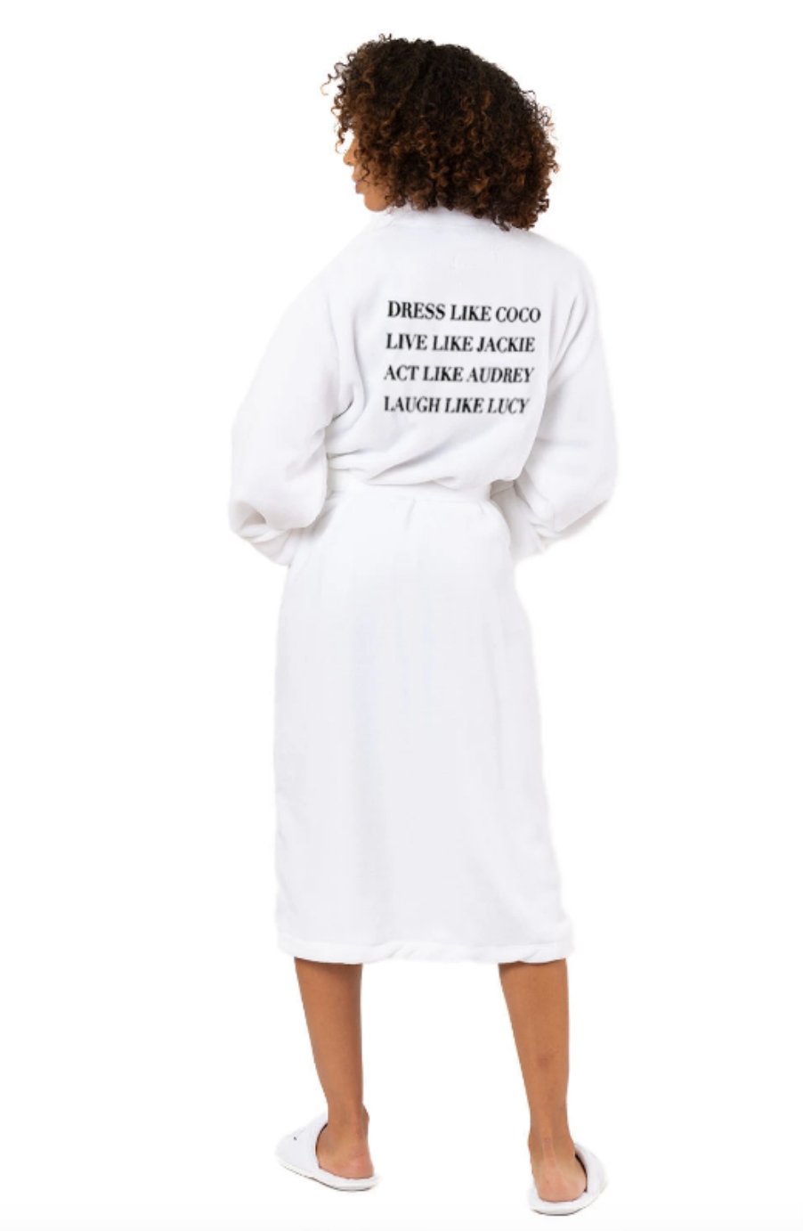 LA Trading Co Luxe Plush Robe - Dress Like Coco - White available at The Good Life Boutique