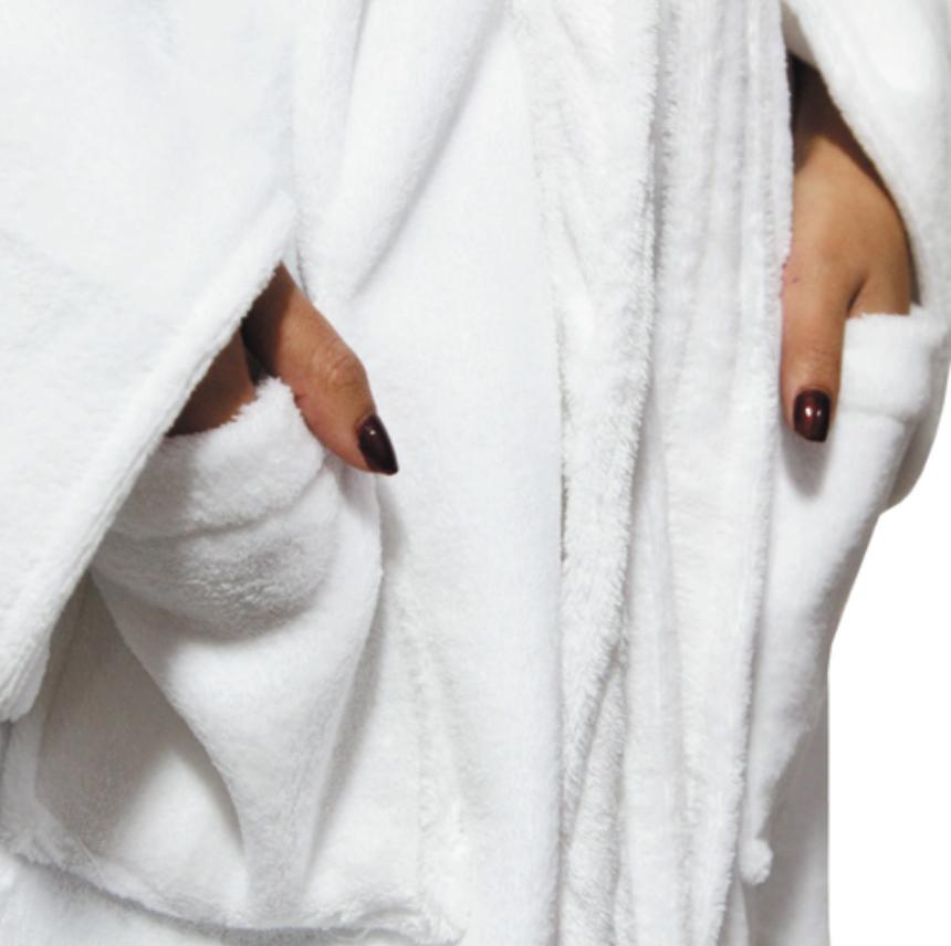 LA Trading Co Luxe Plush Robe - Dress Like Coco - White available at The Good Life Boutique