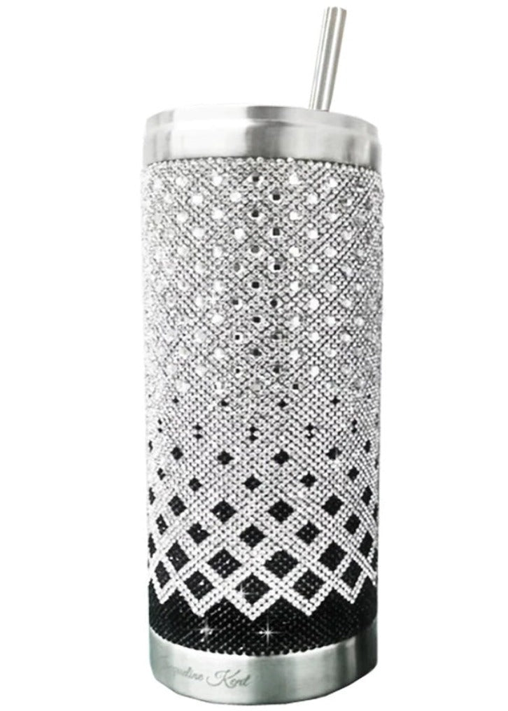 JacquelineKent Jacqueline Kent - 20oz Tumbler Lady Kent Collection - Black Lattice available at The Good Life Boutique