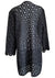 Grace Chuang Long Round Neckline Eyelet Jacket - Black available at The Good Life Boutique