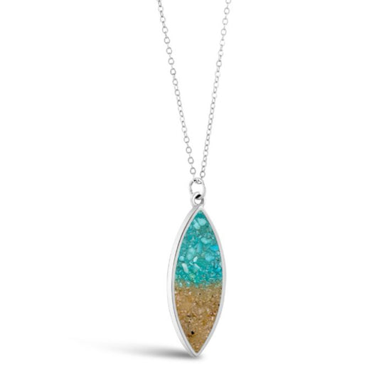 Dune Jewelry Dune Jewelry - Luxe Marquise Necklace - Turquoise Gradient - LBI Sand available at The Good Life Boutique
