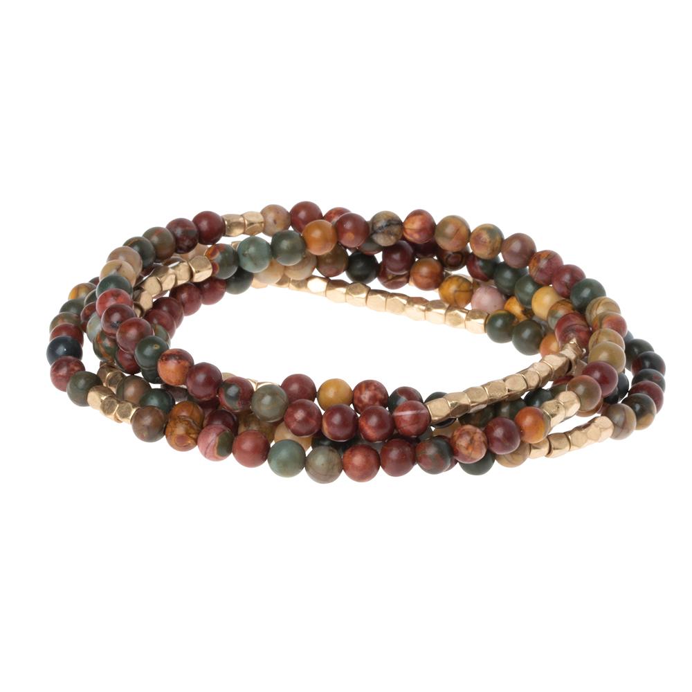 Scout Curated Wears Scout Curated Wears - Stone Wrap Bracelet/Necklace - Majestic Jasper - Stone Of Serenity available at The Good Life Boutique