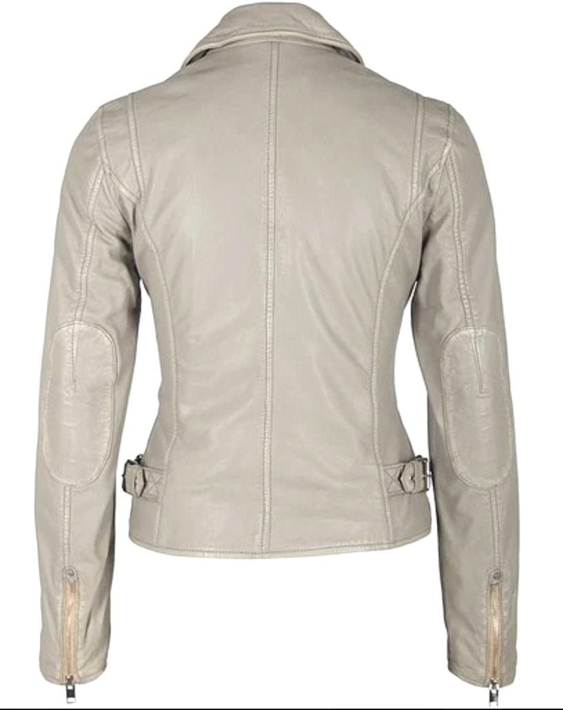 Off - Boutique Good Woman\'s – Sofia Life RF - The Leather Jacket Mauritius White