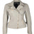 Mauritius Mauritius - Sofia RF Woman's Leather Jacket - Off White available at The Good Life Boutique