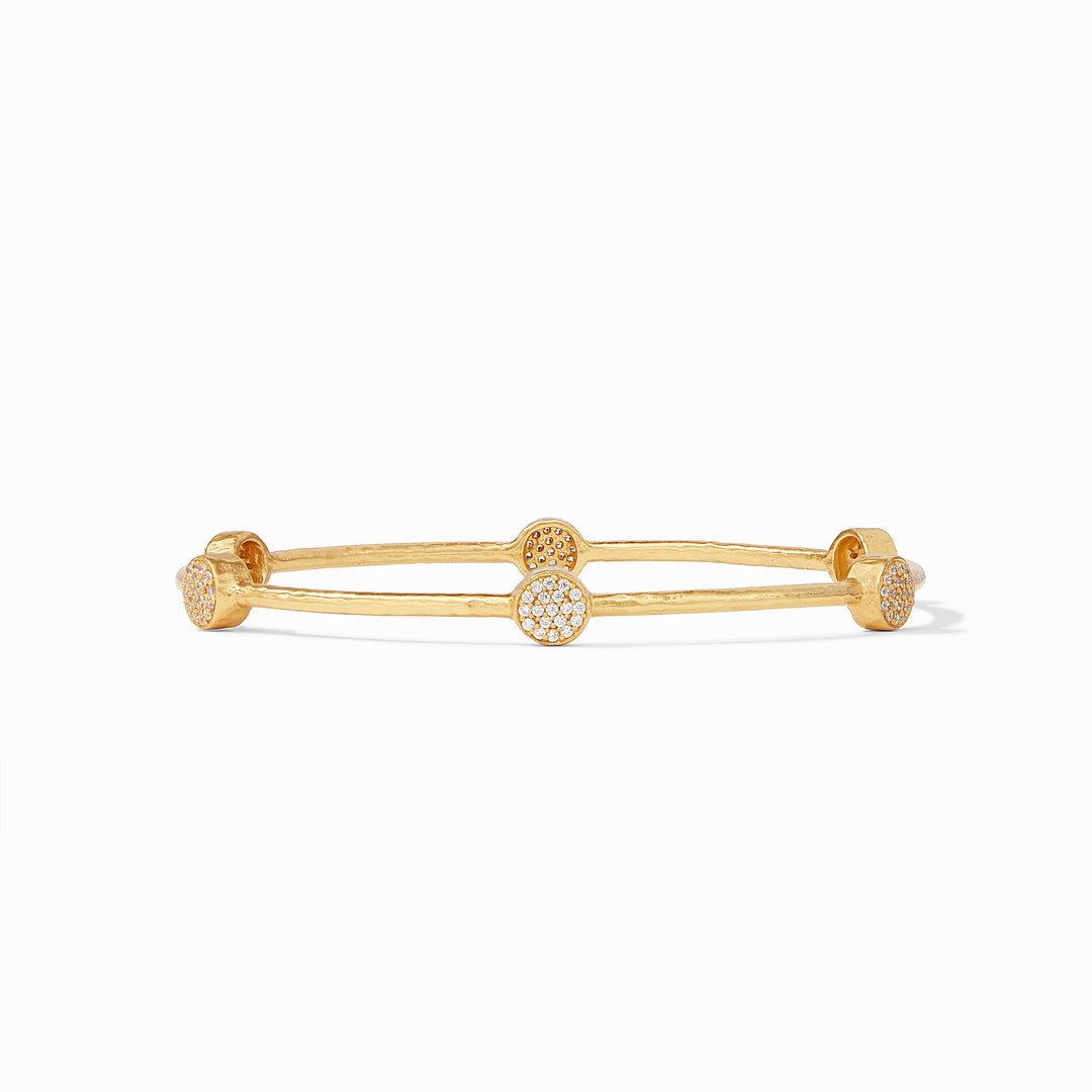 Julie Vos Julie Vos Milano Luxe Bangle Gold Pave Cubic Zirconia Medium) available at The Good Life Boutique