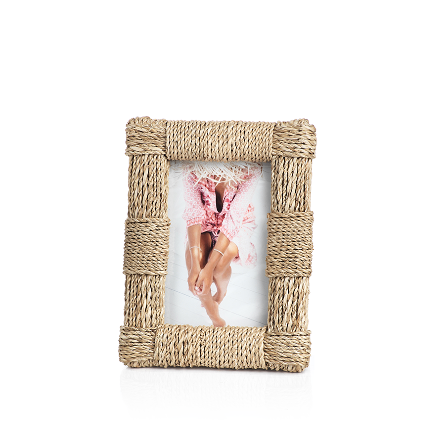 Zodax Abaca Rope Photo Frame-4"x6" available at The Good Life Boutique