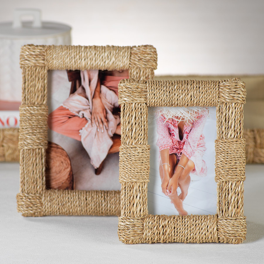 Zodax Abaca Rope Photo Frame-4"x6" available at The Good Life Boutique