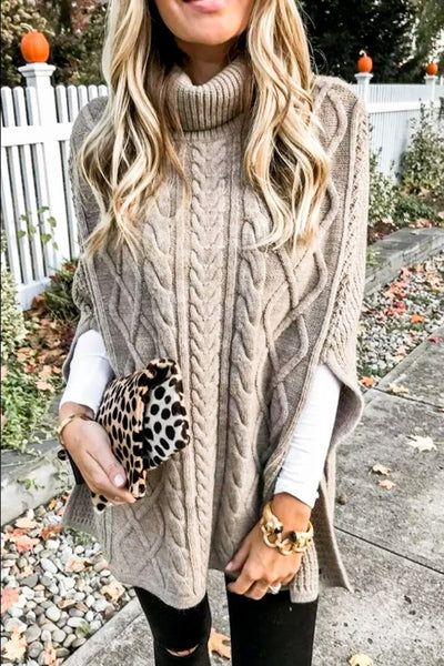 Oatmeal Pull On Poncho