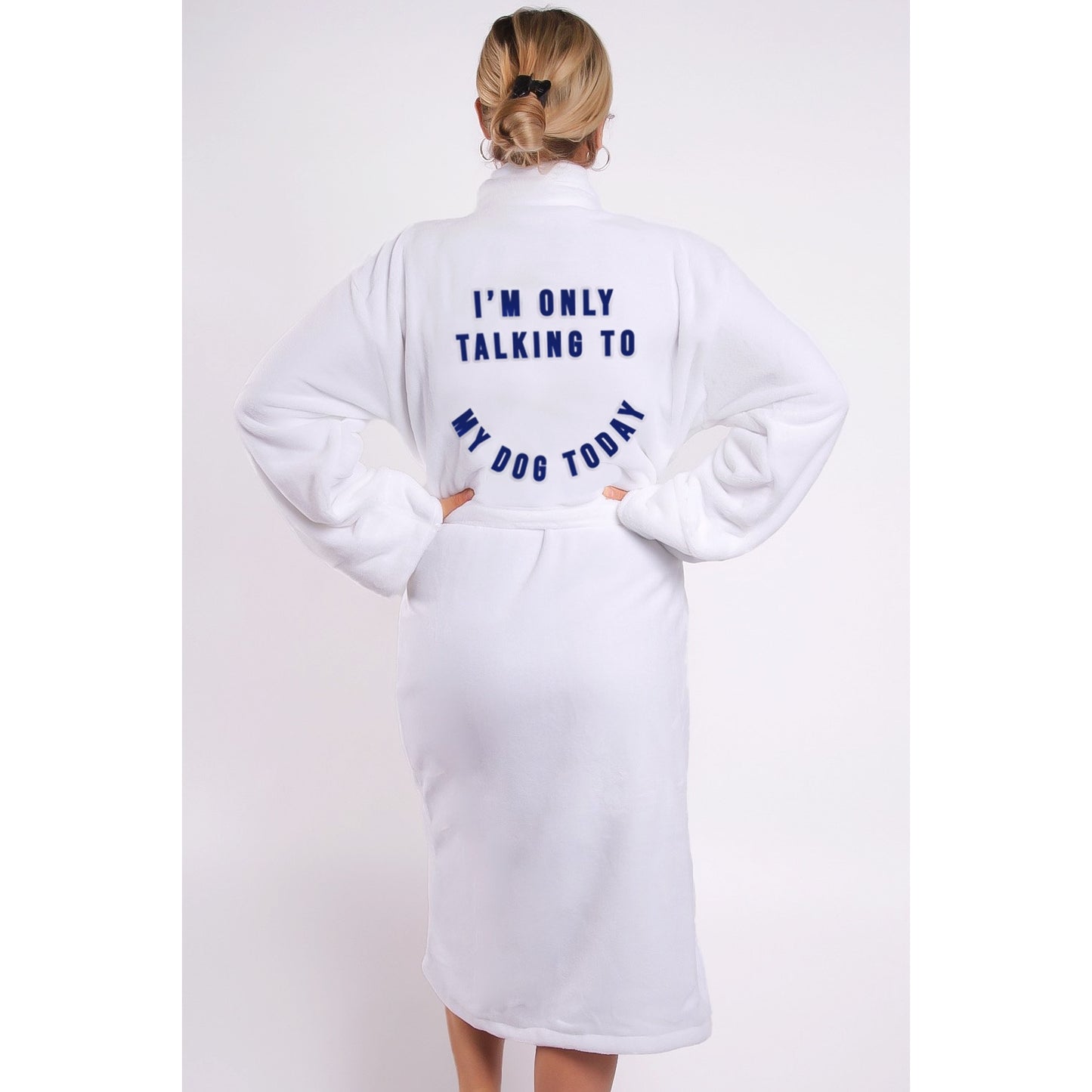 LA Trading Co Luxe Plush Robe - Only Talking To My Dog available at The Good Life Boutique