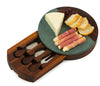 Oak & Olive - Picnic Plus Winslow Round Marble & Wood Cheese Board Set with 3 Tools available at The Good Life Boutique