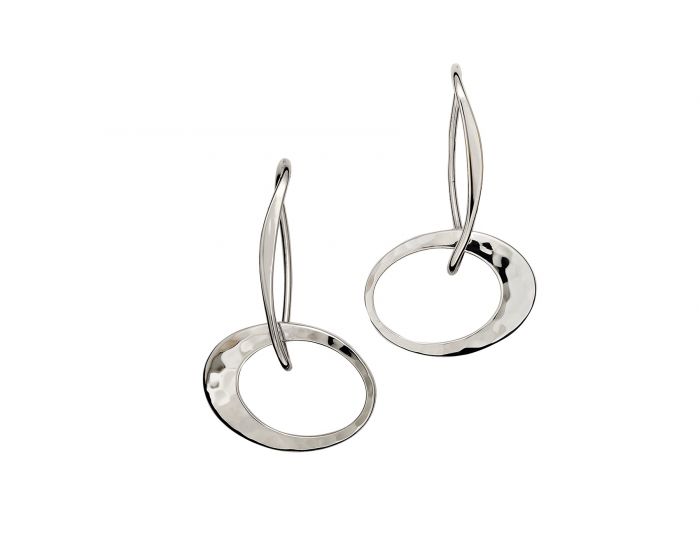Ed Levin E.L. Designs (Formerly Ed Levin) - Petite Elliptical Earring S/S Medium available at The Good Life Boutique