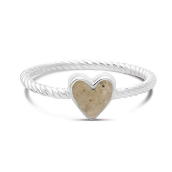 Dune Jewelry Rope Stacker Ring - Heart - Size 6 available at The Good Life Boutique