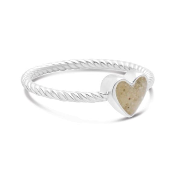 Dune Jewelry Rope Stacker Ring - Heart - Size 9 available at The Good Life Boutique