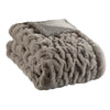 Olliix Ruched 50x60" Throw Blanket - Grey available at The Good Life Boutique