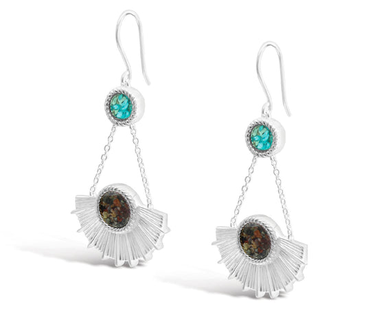 Dune Jewelry Dune Jewelry - Sea Fan Chain Drop Earrings available at The Good Life Boutique