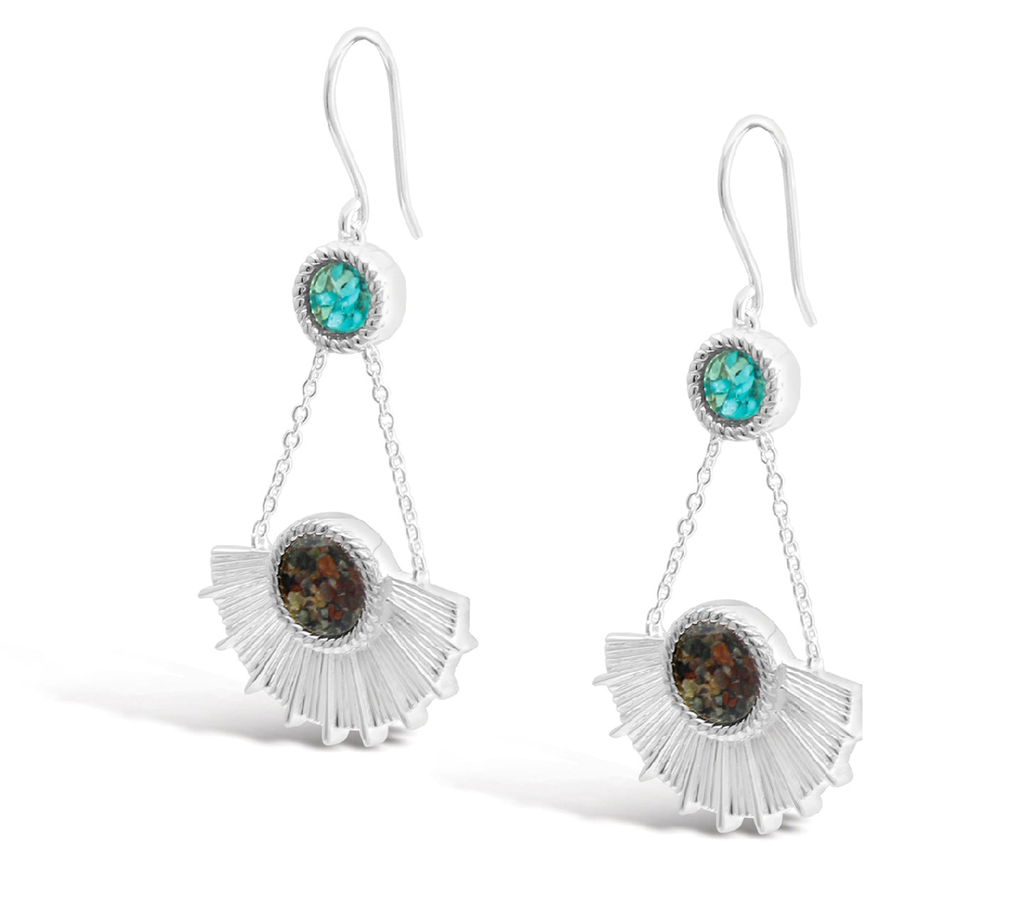 Dune Jewelry Dune Jewelry - Sea Fan Chain Drop Earrings available at The Good Life Boutique