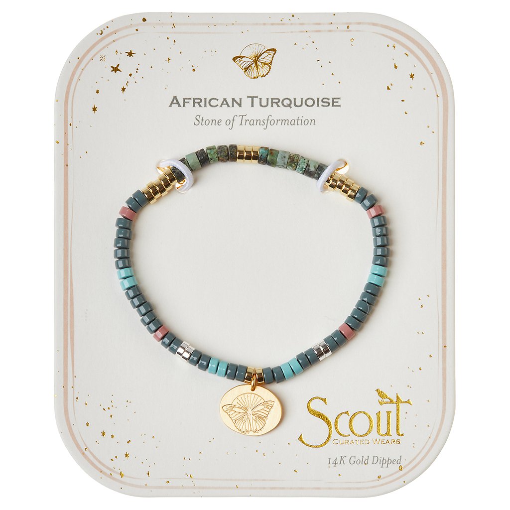 Scout Curated Wears Scout Curated Wears - Stone of Transformation  - African Turquoise/Gold available at The Good Life Boutique