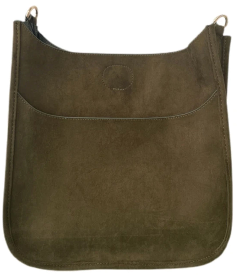 AHDORNED Suede Army Classic Messenger - No Strap available at The Good Life Boutique