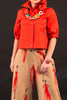 Samual Dong Samuel Dong - Cropped Jacket - Rust Red available at The Good Life Boutique
