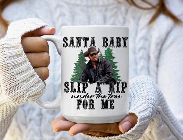 Love You A Latte Shop Santa Baby Slip A Rip Under the Tree For Me - 15oz Mug available at The Good Life Boutique