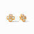 Julie Vos Julie Vos - Savoy Stud Gold Clear Crystal available at The Good Life Boutique