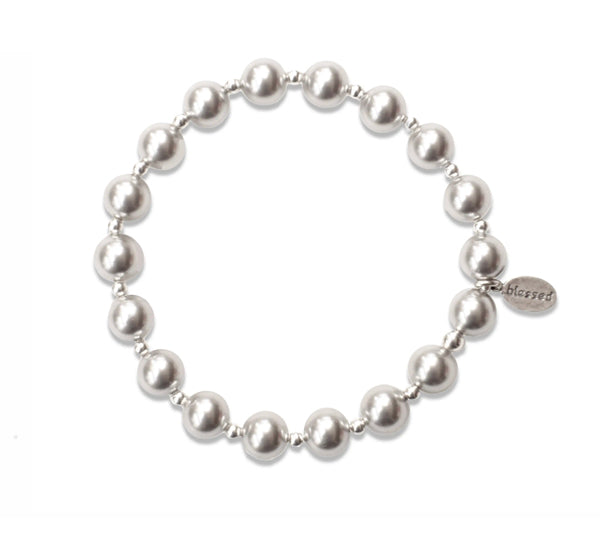 Made As Intended Silver Pearl Count Your Blessings Bracelet available at The Good Life Boutique