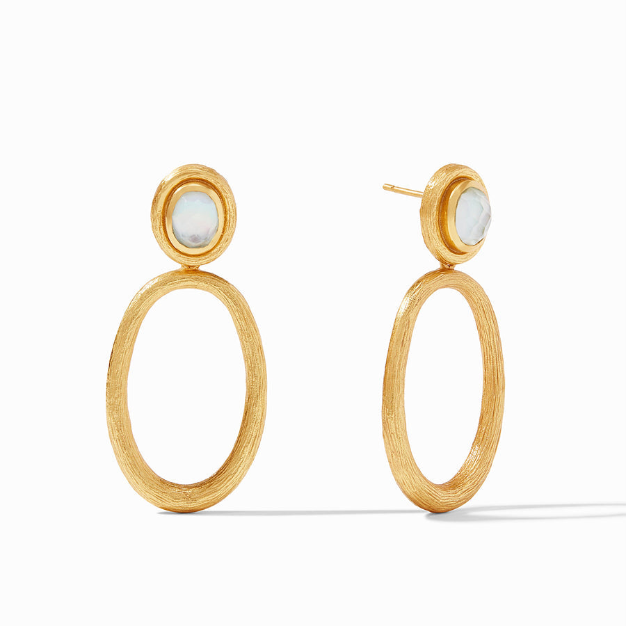 Julie Vos Julie Vos - Simone Statement Earring Gold -Iridescent Mother of Pearl available at The Good Life Boutique