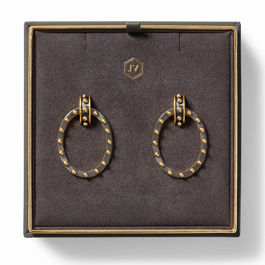 Julie Vos Julie Vos - SoHo Doorknocker Earring Mixed Metal available at The Good Life Boutique