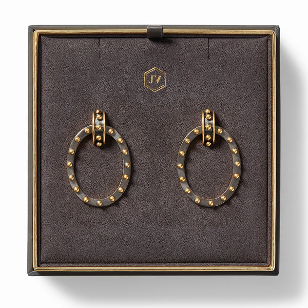 Julie Vos Julie Vos - SoHo Doorknocker Earring Mixed Metal available at The Good Life Boutique