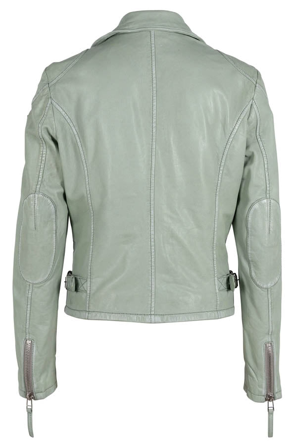 Mauritius Mauritius - Sofia 4 RF Woman's Leather Jacket - Frosty Green available at The Good Life Boutique