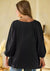 Davi&Dani Solid Round Neck Top - Black available at The Good Life Boutique