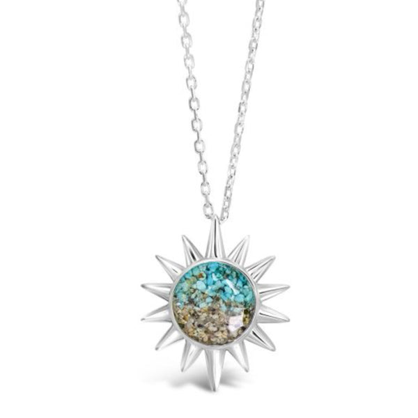 Dune Jewelry Dune Jewelry - The Sun Necklace - Long - Turquoise Gradient available at The Good Life Boutique
