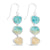 Dune Jewelry Dune Jewelry - Triple Drop Earrings - Gradient - LBI Sand available at The Good Life Boutique