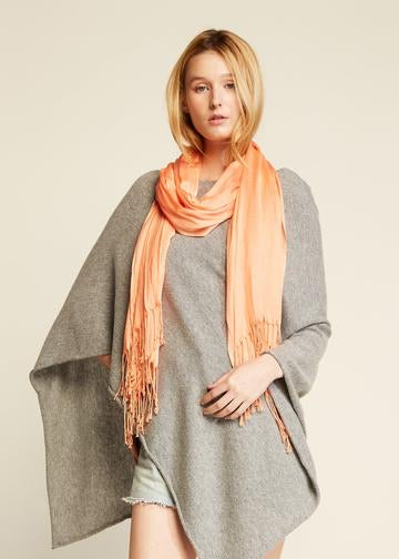 Look By M Solid Scrunch Scarf - Orange available at The Good Life Boutique