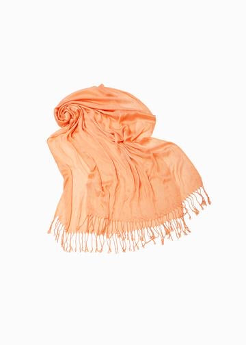 Look By M Solid Scrunch Scarf - Orange available at The Good Life Boutique