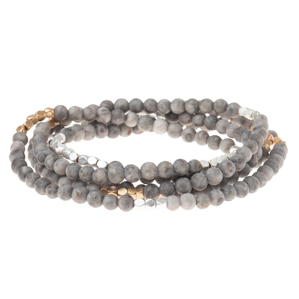 Scout Curated Wears Scout Curated Wears - Stone Wrap Bracelet/Necklace - River Stone - Stone of Balance available at The Good Life Boutique