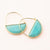 Scout Curated Wears Scout Curated Wears - Stone Prism Hoop - Turquoise/Gold available at The Good Life Boutique
