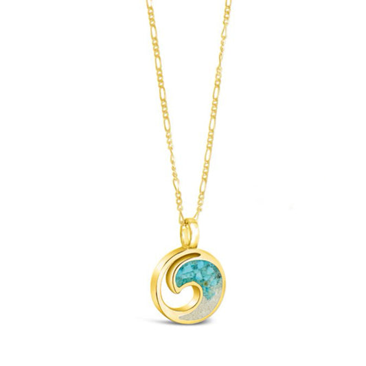 Dune Jewelry Dune Jewelry - Wave Necklace - 14K Gold Vermeil - Turquoise Gradient available at The Good Life Boutique
