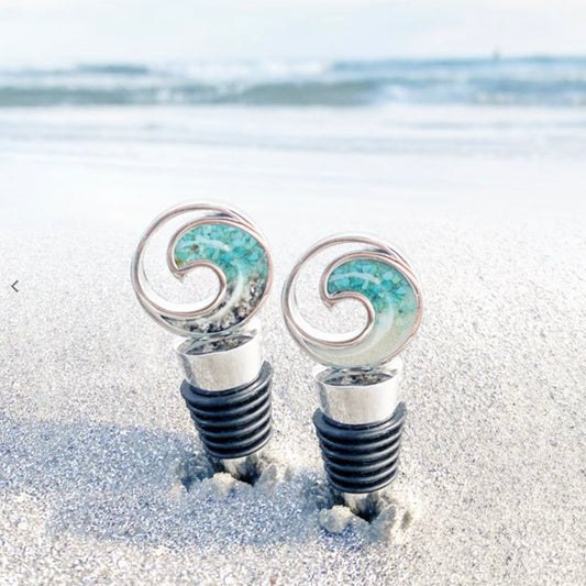 Dune Jewelry Dune Jewelry - Wave Wine Stopper available at The Good Life Boutique