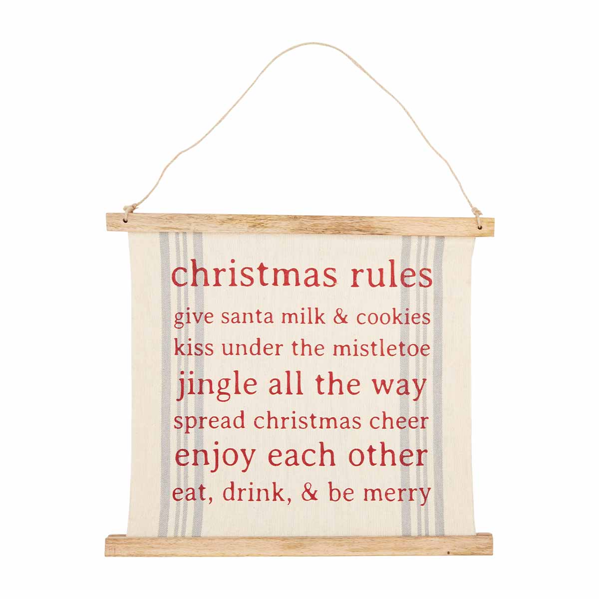 Mud Pie Holiday Rules Reverse Sign available at The Good Life Boutique