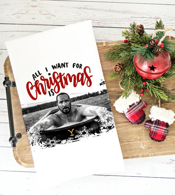Love You A Latte Shop Yellowstone All I Want For Christmas Is Rip In A Hand Towel available at The Good Life Boutique