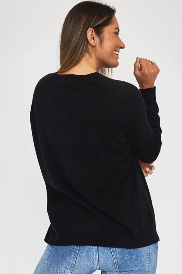 Zaket & Plover Zaket & Plover - Essential Crew Sweater - Black available at The Good Life Boutique