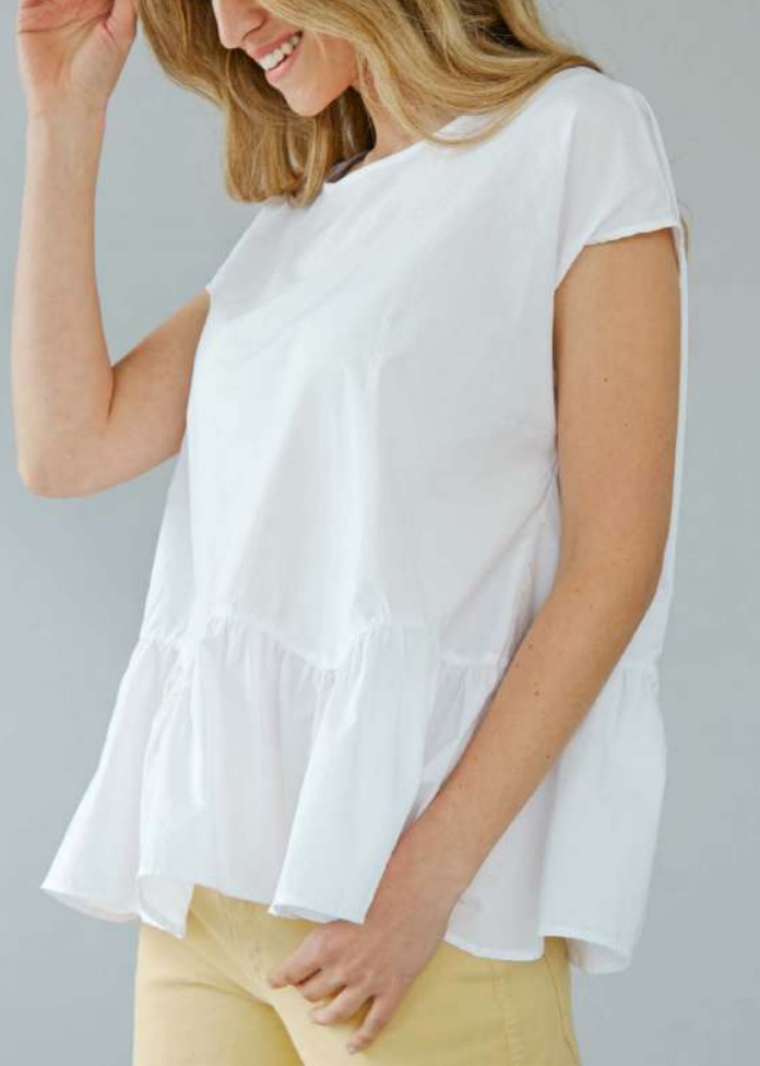 Zenara Zenara Blouse - White available at The Good Life Boutique