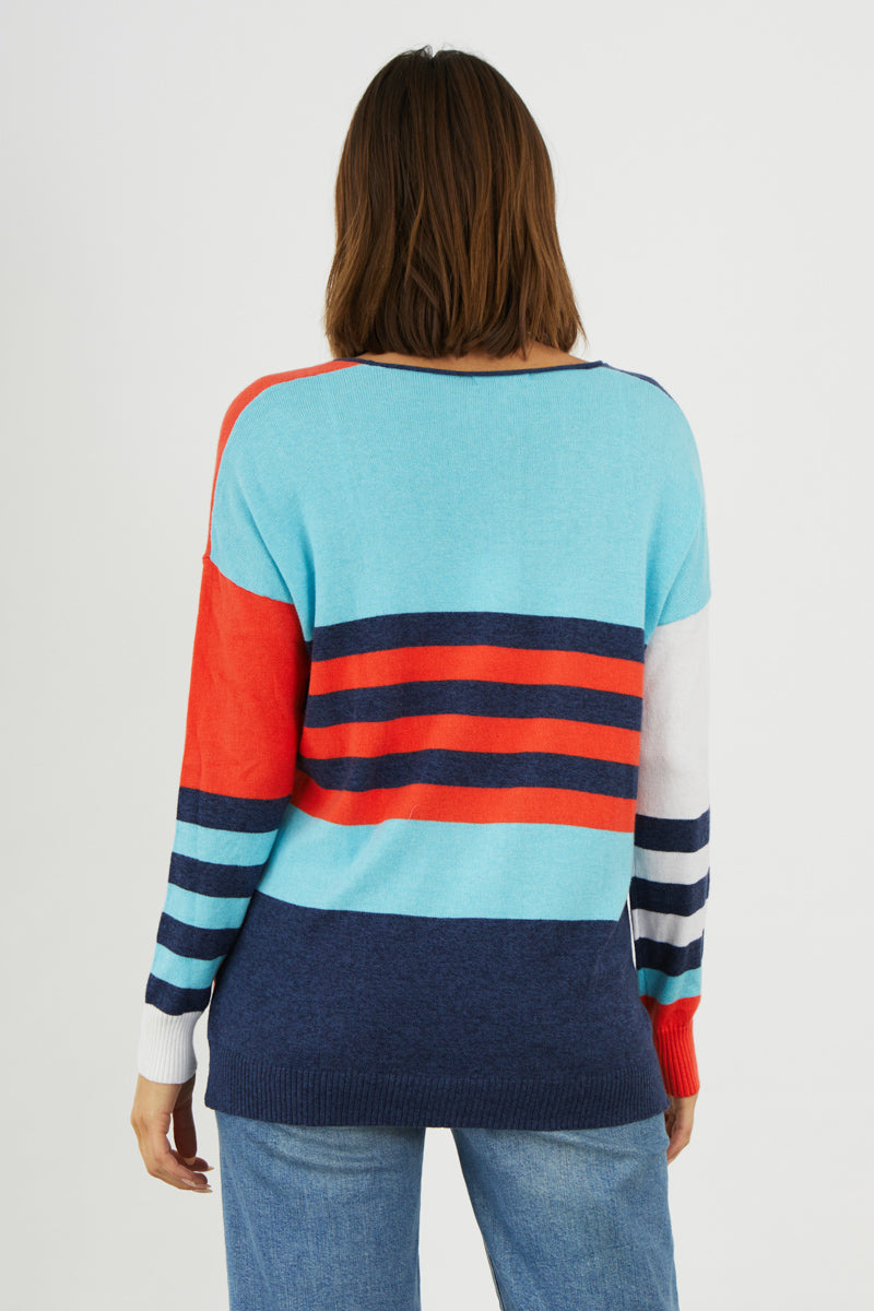 Zaket & Plover Zaket & Plover - Fun Stripe Sweater available at The Good Life Boutique