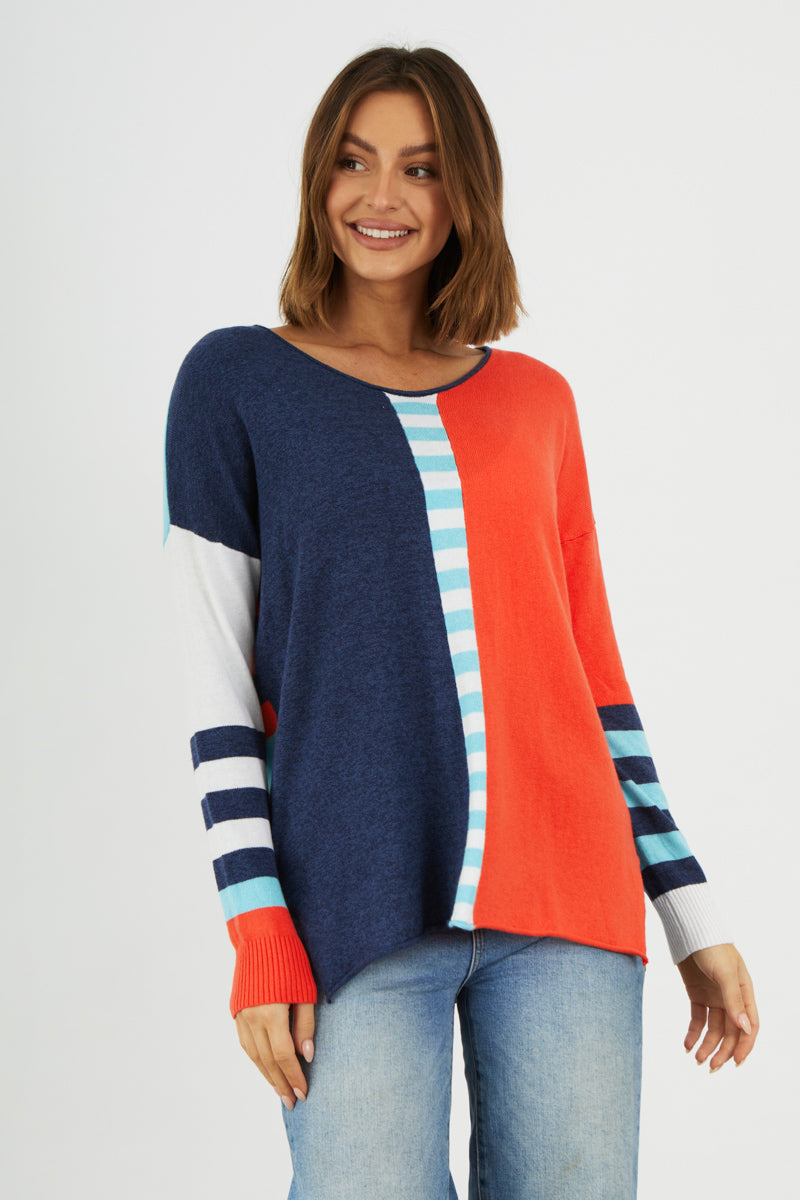 Zaket & Plover Zaket & Plover - Fun Stripe Sweater available at The Good Life Boutique